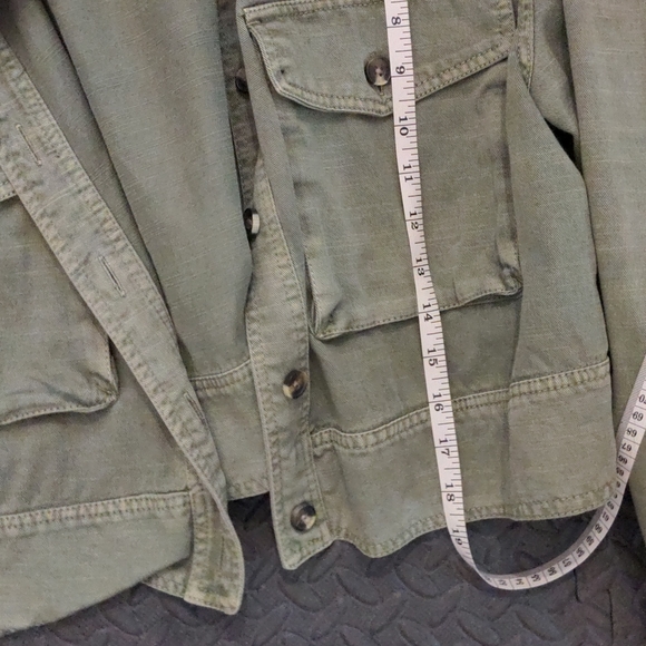 Like New! BP khaki 100% cotton army green jacket - Picture 10 of 11
